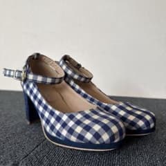 OLIVE des OLIVE ギンガムチェック ストラップパンプスのサムネイル
