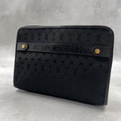 Nina Ricci ブラック キャンバス レディース クラッチバッグ 9224