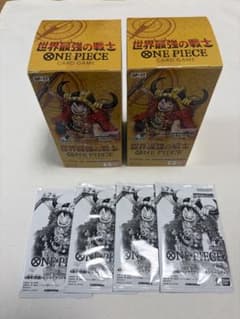 ☆ワンピースカード☆ 世界最強の戦士 テープ付き2BOX プロモ4枚セットのサムネイル