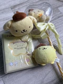 【サンリオ】ポムポムプリン グッズ4点セット コレクトブック・ステッキマスコットのサムネイル