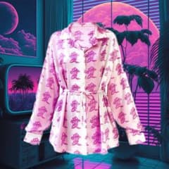 CFIERCE ピンク漢字シャツ y2k 原宿 中華のサムネイル