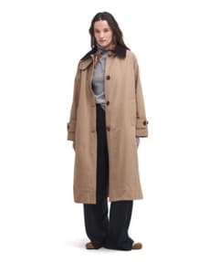barbour コーデュロイ襟 ベージュ トレンチコート 防水 - メルカリ