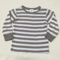 ★ H&M 美品♡ボーダーロンT 1-2M 56cm コットン100% ブラウンのサムネイル