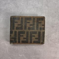 FENDI Zucca Canvas Leather Bifold Wallet