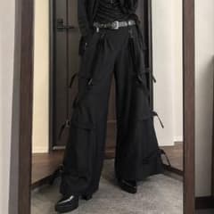 未使用級✨CIVARIZE サス付き ワイド ベルテッドボンテージ パンツ 46