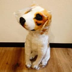 リアル ぬいぐるみ ビーグル 犬 おすわりのサムネイル