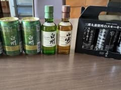 山崎、白州　180m&白州 ハイボール缶 2本　おまけ三郎丸蒸留所　ハイボール缶のサムネイル