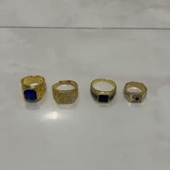 6つセット　ゴールドリングのサムネイル