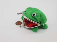 カエルの形のがま口　小銭入れのサムネイル