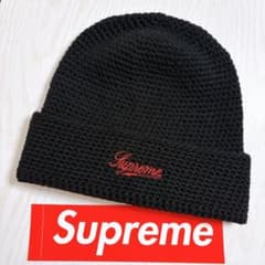 Supreme シュプリーム ニット帽　ビーニー　ウール素材　ブラック　黒