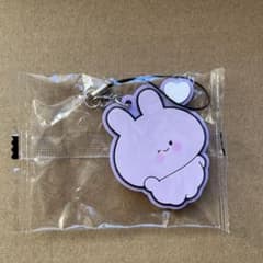 うさぎ ラバーキーホルダー パープルのサムネイル