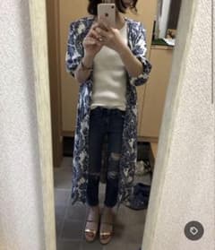 花柄ロングシャツワンピースのサムネイル