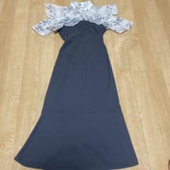 グレー フリル付き ワンピース GRL tu770 Sサイズ