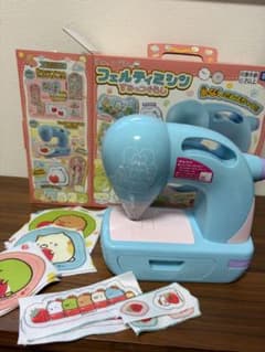 Felty Sewing Machine Sumikkogurashi Main Unit with Box and Sample Fabric
