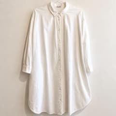 Samansa Mos2 サマンサモスモス 白 ロングシャツ シャツワンピース