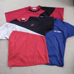 YONEX ヨネックス Tシャツ 3枚セット 赤　青　テニス　バドミントン　Mのサムネイル