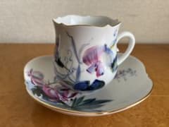 マイセン　カップ＆ソーサー　現代花（青い花模様）のサムネイル