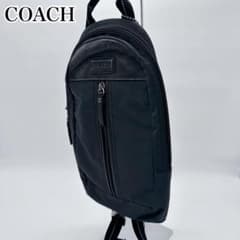 COACH コーチ ボディバッグ ナイロン レザー 黒 F70692 メンズ - メルカリ