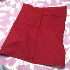 オシャレエプロン 赤 腰巻のサムネイル