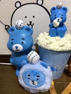 日本ハムファイターズ えふたん 貯金箱 ポップコーンバスケット 人形 3点セットのサムネイル
