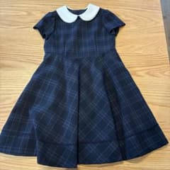 キッズ ワンピース 130cm ネイビー チェック柄 フォーマルのサムネイル