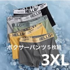 メンズ ボクサーパンツ 5枚セット メッシュ 通気性 前閉じ 吸汗速乾のサムネイル