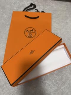 ワケ有 傷有 HERMES ギフト ボックス オレンジ 細長い 紙袋 - メルカリ