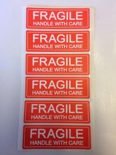 【送料無料】こわれもの Fragile シール ステッカー 12枚セットのサムネイル