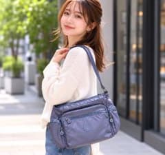 キプリング　Kipling ショルダーバッグ　ブルーグレーのサムネイル