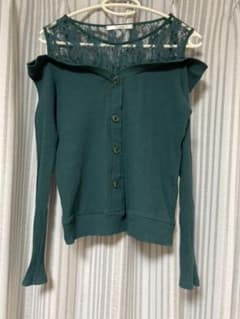 秋・春服　肩出し　長袖ニット　薄手のサムネイル