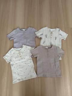 H&M オーガニックコットン Tシャツ 4枚セット 12-18Mのサムネイル