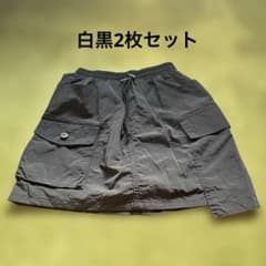 黒.白2枚セット！！ポケット付き キャロットスカートsサイズのサムネイル