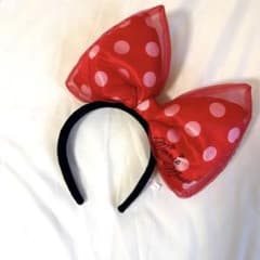 【即日発送】ディズニー ミニーカチューシャ 赤リボンのサムネイル
