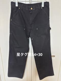 80s 星タグ期 USA製 カーハートダブルニー ペインターパンツ 34×30