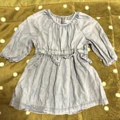 ZARA 3-4歳 ライトブルーワンピース 七分丈のサムネイル