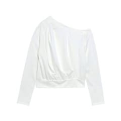 anuans ワンショルドレープカットトップス WHITEのサムネイル