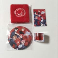 カラフルピーチ ファンミーティング 応援グッズ 赤組 リストバンド 缶バッジ カラフルピーチ ファンミ 赤組 応援グッズ特典 からぴち - メルカリ
