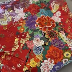 に*ぶ様 色打掛 赤地 牡丹 菊 蝶 金彩 - メルカリ