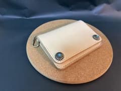 鶴*瓶様 ミドルトラッカーウォレット ナチュラルカラー フラワー