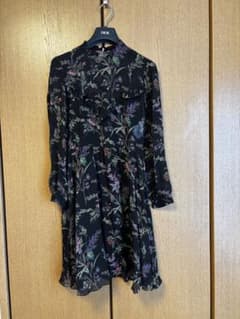 極美品 クリスチャンディオール 花柄シルクドレス ワンピース サイズ34 