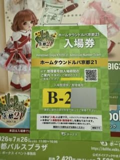 ホームタウンドルパ京都21 公式ガイドブック付き入場券 Bグループ 200