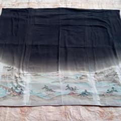 江戸ちりめん 縮緬 曙染 古布 刺繍 小袖裂 アンティーク リメイク 着物