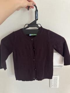ダークパープル カーディガン カシミヤ100% 3A 95cm - メルカリ