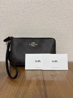 【未使用】COACH コーチ ダブルジップ リストレットポーチのサムネイル
