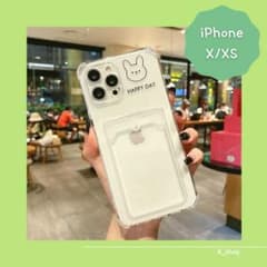 ‼️値下げ‼️うさぎ　iPhoneX iPhoneXS ケース　カード収納　韓国のサムネイル