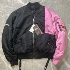 【未使用】アルファ × MASTERMIND コラボ MA-1 ブラック ピンク