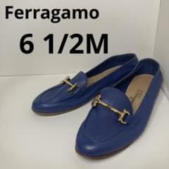Ferragamo】6 1/2M 本革 ガンチーニ ビットローファー フラット - メルカリ