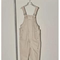 TODAYFUL〉フロントジップコットンサロペット　アイボリー　36サイズのサムネイル