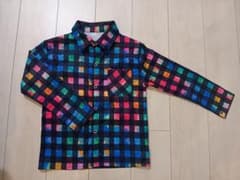 SHEIN カラフルチェックシャツ 9Y　ダンス衣装のサムネイル