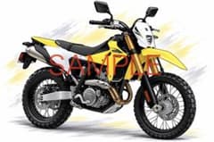 スズキ DR-Z4S デフォルメ アート 絵 バイク A4 変更可のサムネイル